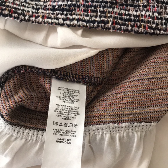 LOFT Multi Colored Top with Ruffle - Picture 5 of 6